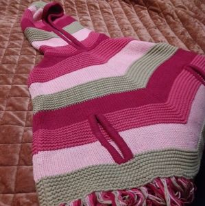 Striped Pink and Green Kids Cape